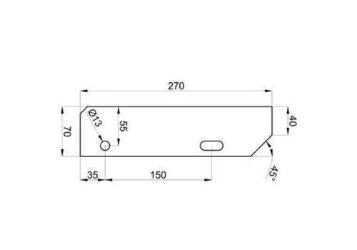 900x270 P-Lépcsőfok (30x2, 33/33, tűzihorganyzott)