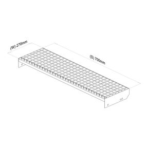 700x270 Lépcsőfok (SP, 30x2, 34/38, tűzihorganyzott)