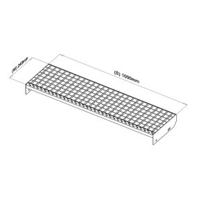 1000x240 Lépcsőfok (SP, 30x3, 34/38, tűzihorganyzott)